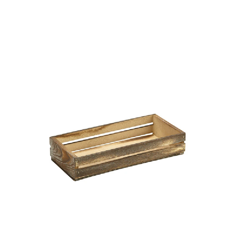 Genware Dark Rustic Holzkiste 25 x 12 x 5 cm TR215 by Genware color Svart