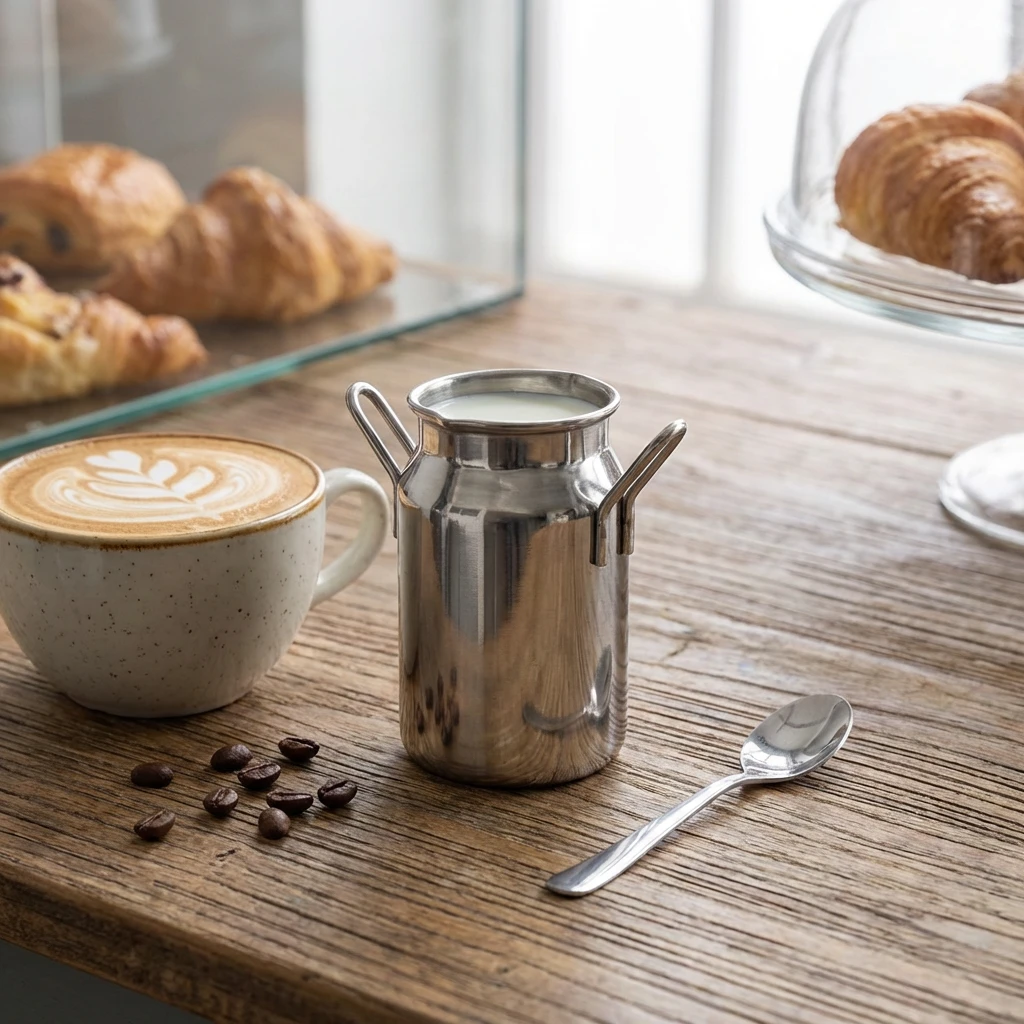 Mini-Milchkanne aus Edelstahl 5 oz MMC5 by Genware color Svart