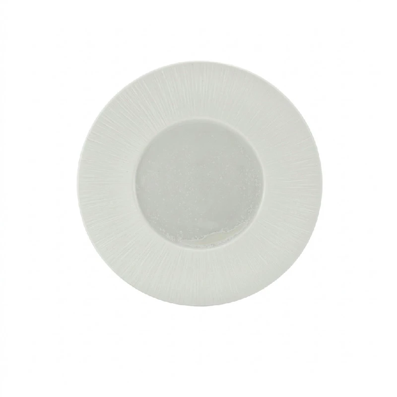 Incise Porcelain Lucine Teller mit Fahne 28,5 cm WP-PLC28 by Genware color Svart