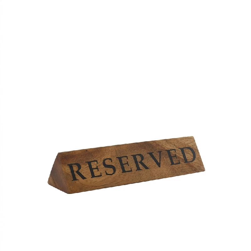 GenWare Reserviert-Schild aus Akazienholz WSH-RSV by Genware color Svart