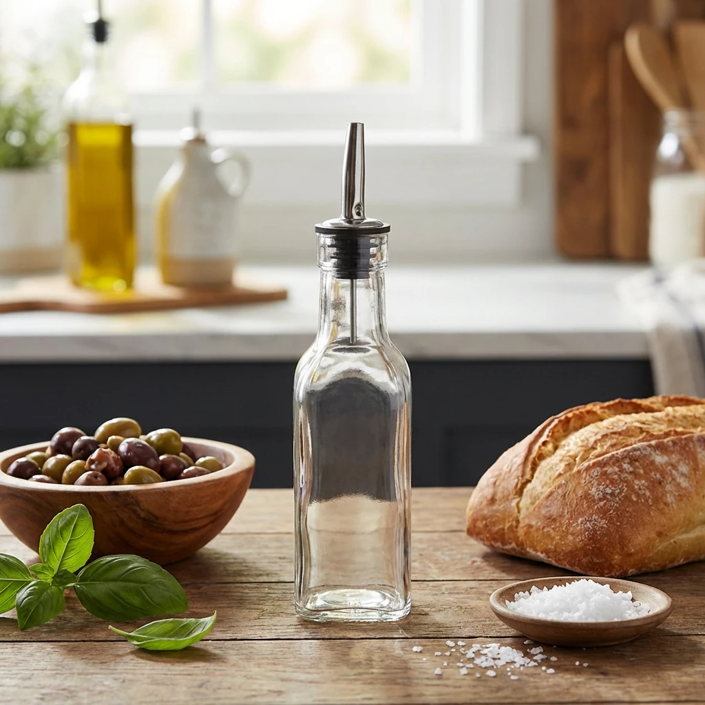 Glasflasche für Öl/Essig 17 cl/5,9 oz GVB18 by Genware color Svart