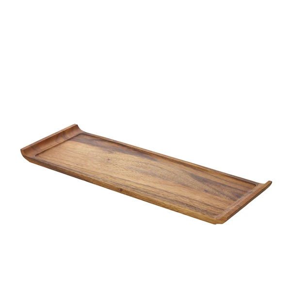 Servierplatte aus Akazienholz 46 x 17,5 x 2 cm WSP4617 by Genware color Svart