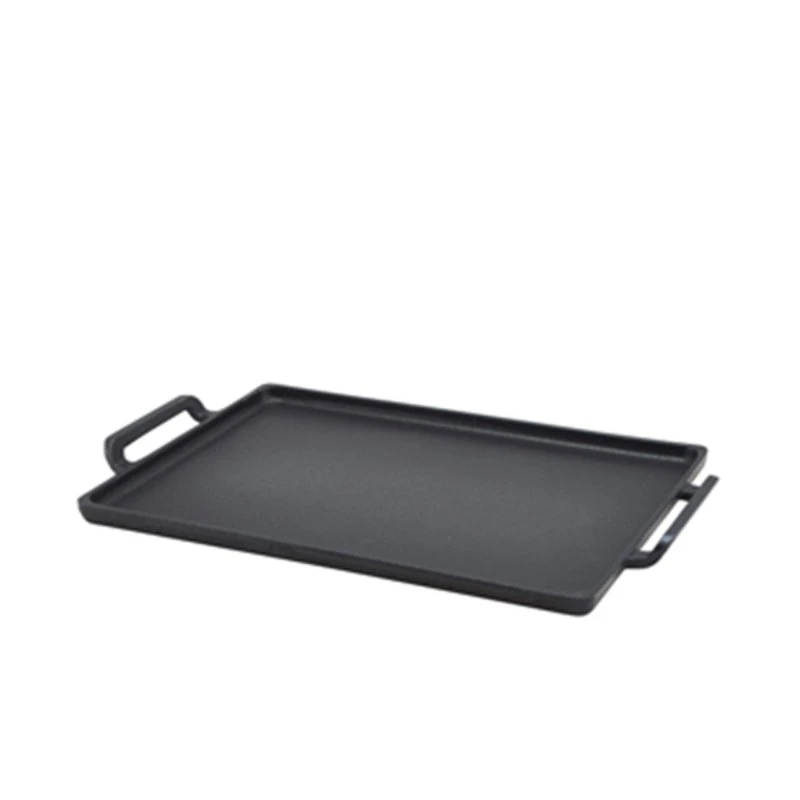 GenWare Gusseisen Servierplatte rechteckig 28 x 20 cm C2820 by Genware color Svart