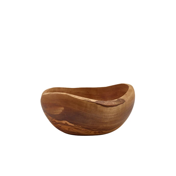 GenWare Olive Wood Rustikale Schale 15 cm OWRB15 by Genware color Svart