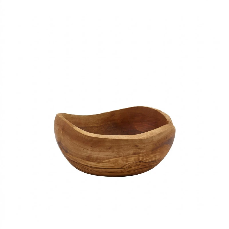 GenWare Olive Wood Rustikale Schale 15 cm OWRB15 by Genware color Svart