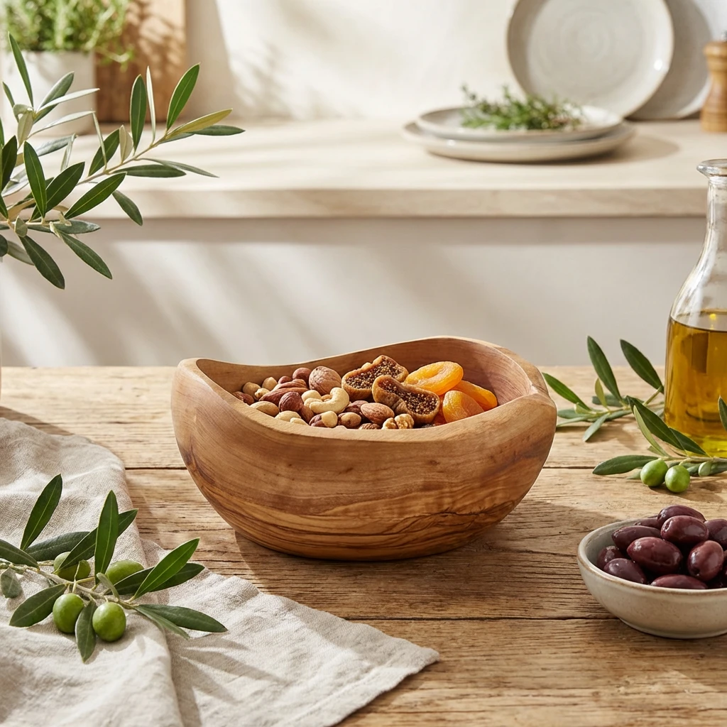 GenWare Olive Wood Rustikale Schale 15 cm OWRB15 by Genware color Svart