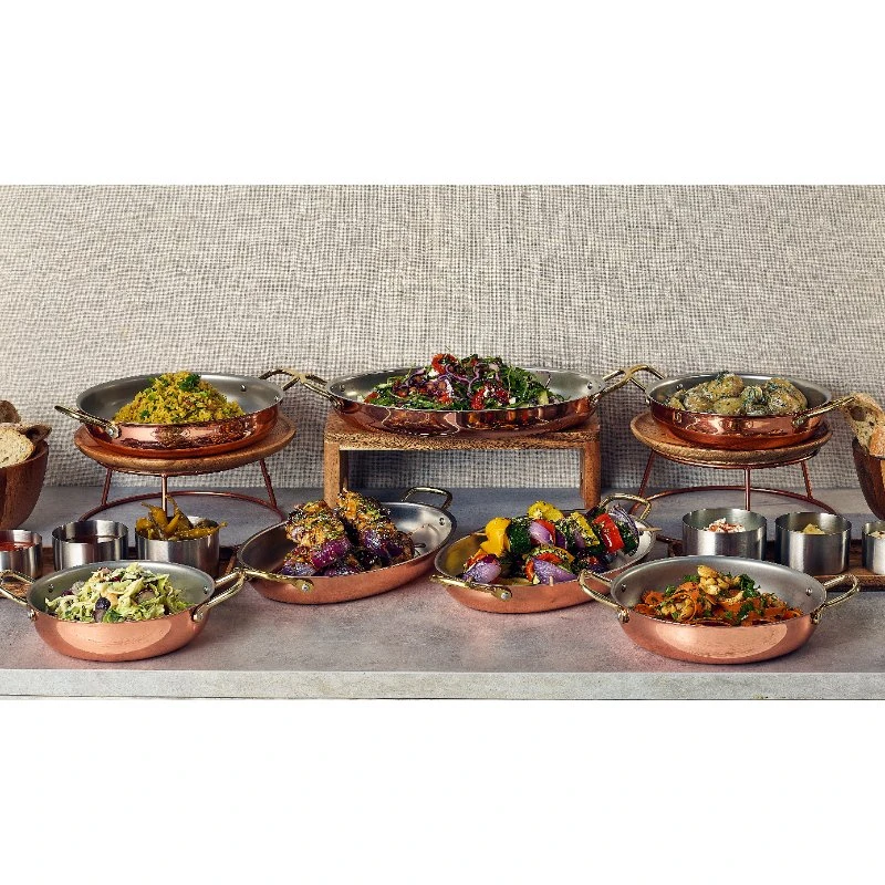 GenWare Ovale Servierplatte kupferbeschichtet 30 x 21 cm SSD30C by Genware color Svart