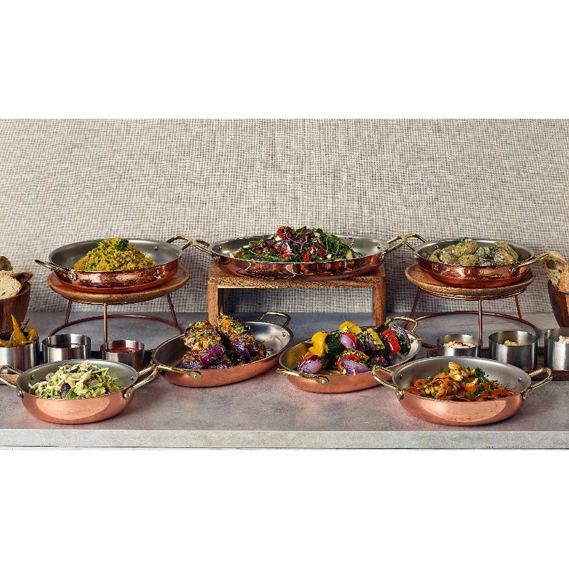 GenWare Ovale Servierplatte kupferbeschichtet 30 x 21 cm SSD30C by Genware color Svart