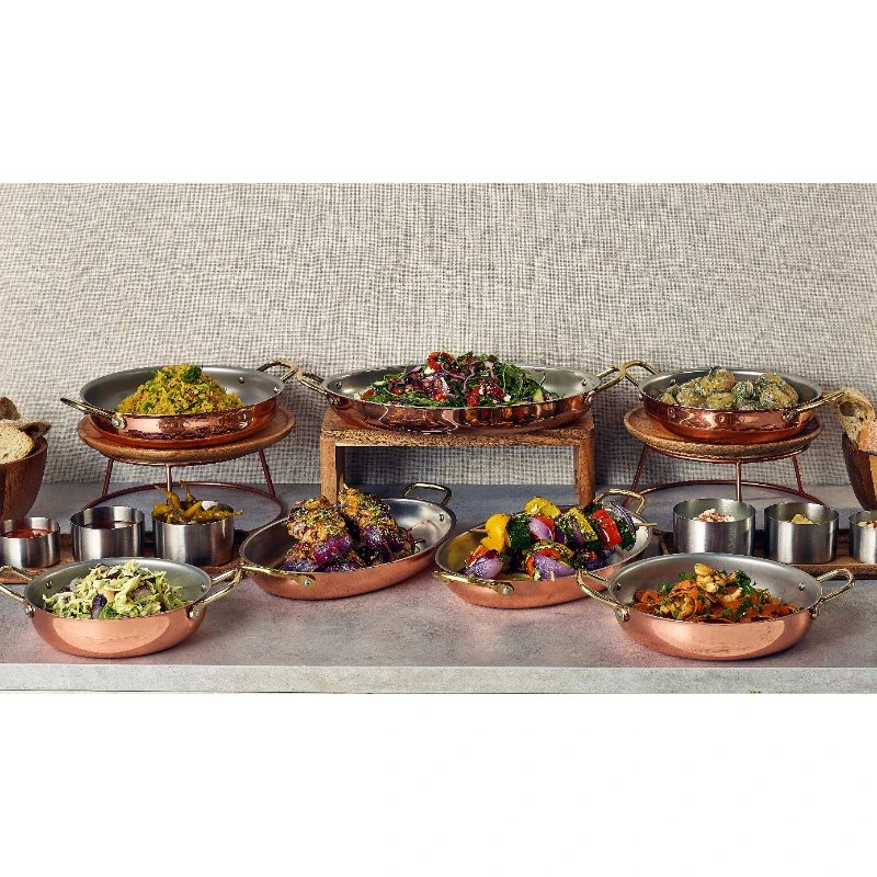 GenWare Ovale Servierplatte kupferbeschichtet 30 x 21 cm SSD30C by Genware color Svart