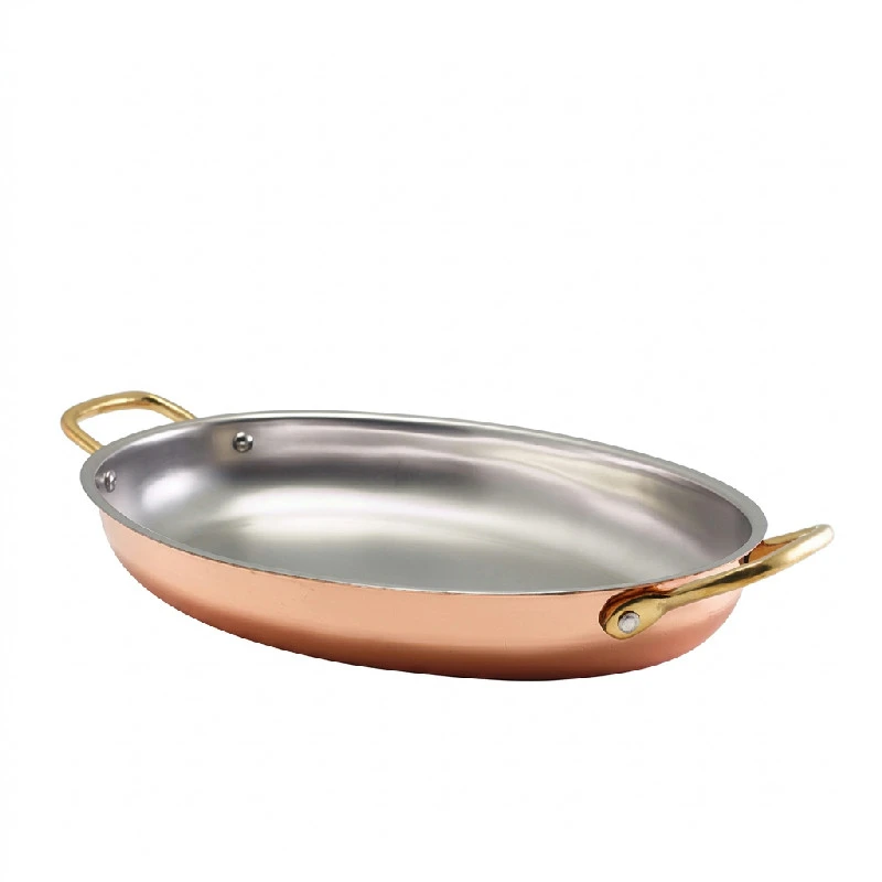 GenWare Ovale Servierplatte kupferbeschichtet 30 x 21 cm SSD30C by Genware color Svart