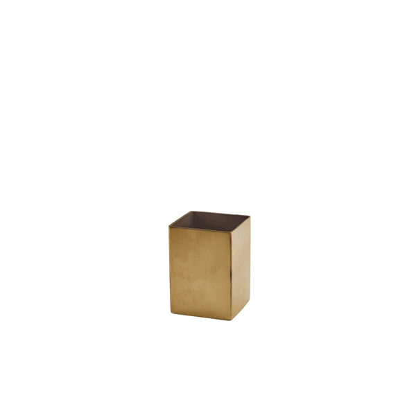 GenWare Tütchenbehälter aus vergoldetem Edelstahl 5 x 6,8 cm TSHLD5GD by Genware color Svart