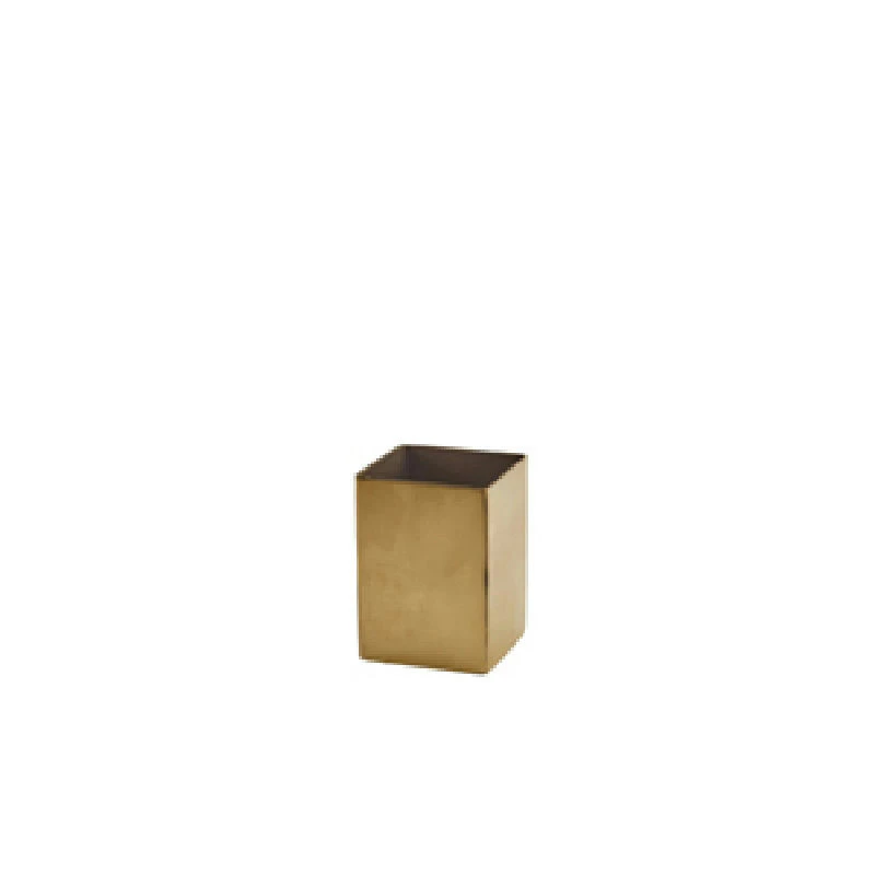 GenWare Tütchenbehälter aus vergoldetem Edelstahl 5 x 6,8 cm TSHLD5GD by Genware color Svart