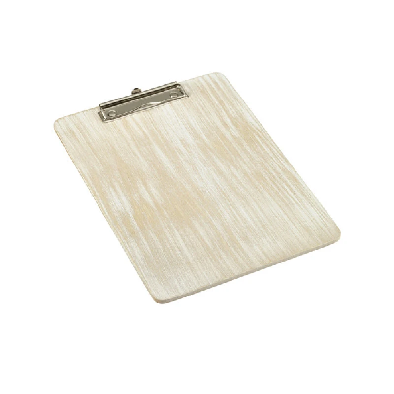 White Wash Holz-Klemmbrett A4 24x32x0,6 cm WMC24W by Genware color Svart