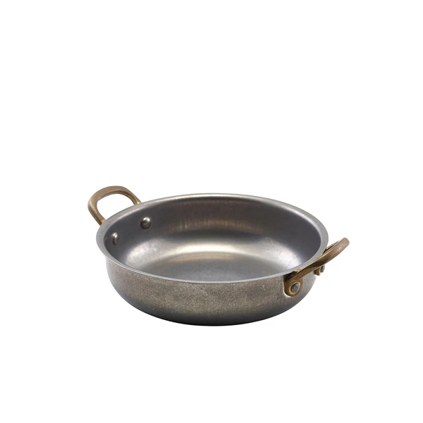 GenWare Vintage Steel Runde Servierschale 15,5 x 4 cm SRD16V by Genware color Svart