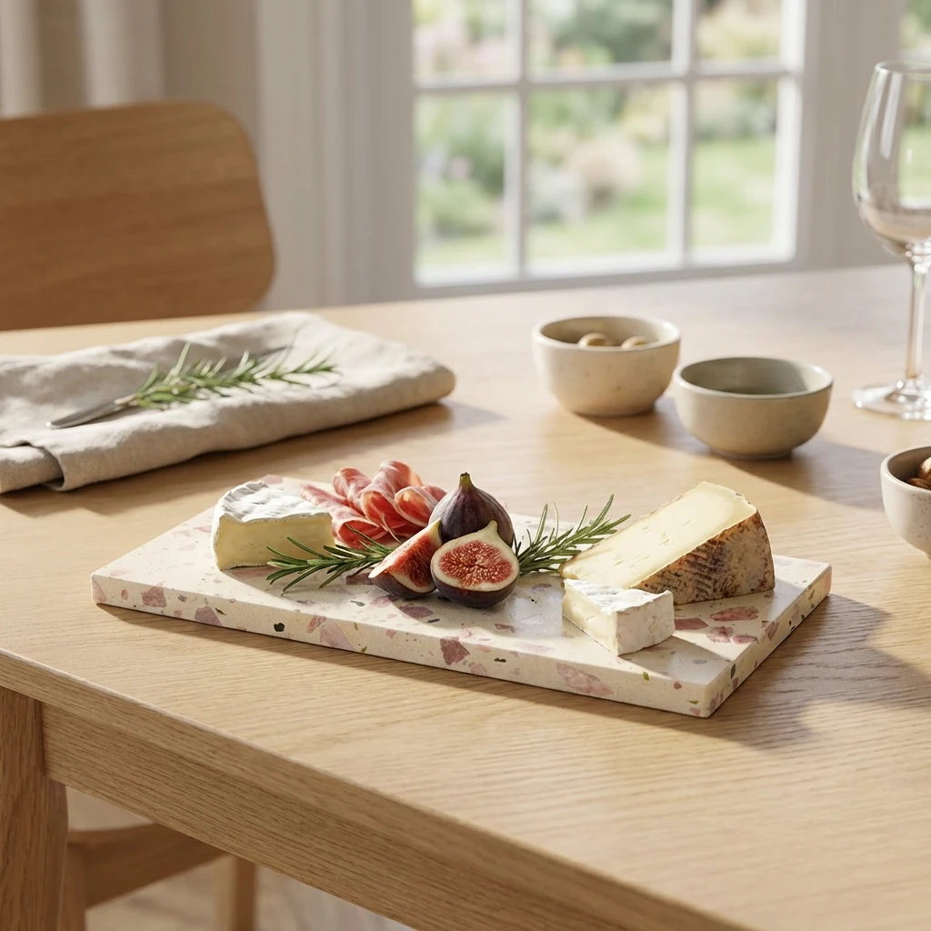GenWare Terrazzo Servierplatte 32 x 18 cm GN 1/3 TRZ-3218 by Genware color Svart