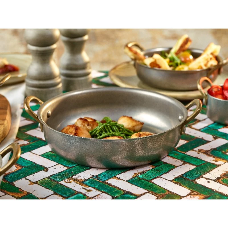 GenWare Vintage Steel Runde Schale 18,5 x 4,5 cm SRD18V by Genware color Svart