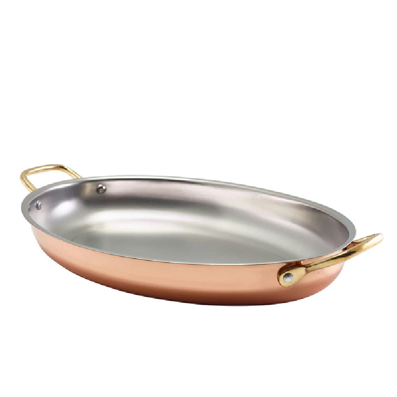 GenWare Ovale Servierplatte kupferbeschichtet 34 x 23 cm SSD34C by Genware color Svart