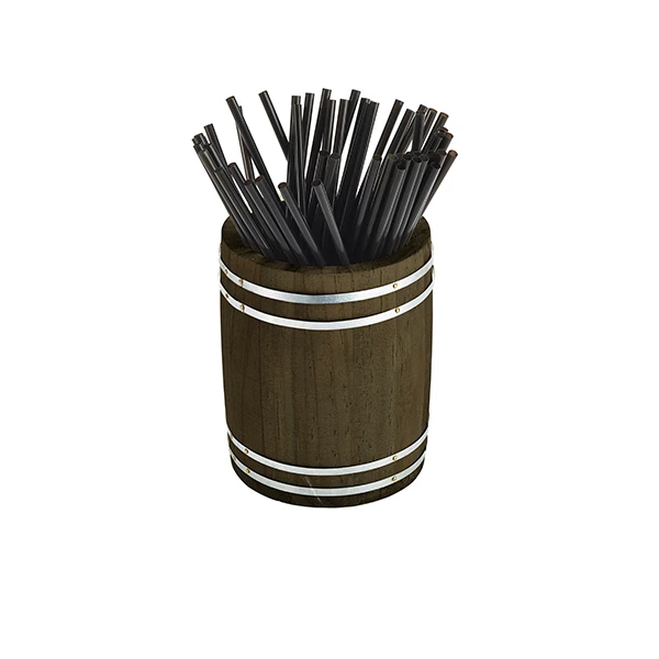 Miniatur-Holzfass 11,5 cm Durchmesser x 13,5 cm MWB11 by Genware color Svart