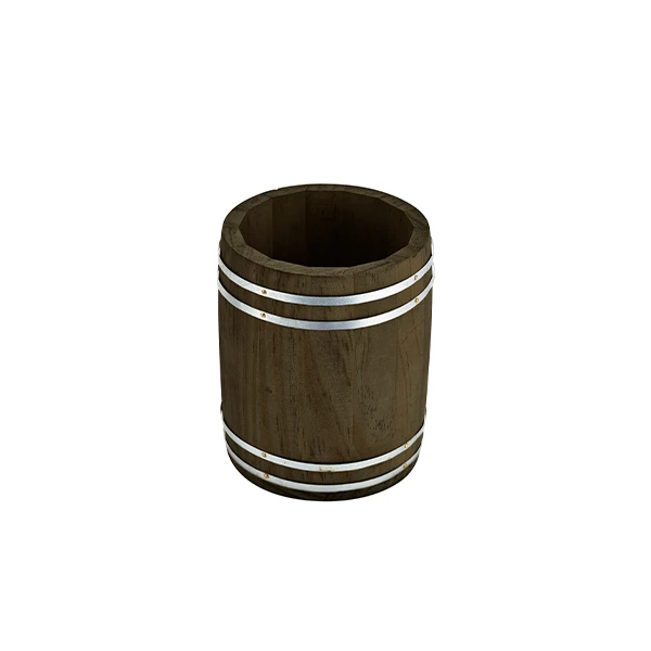 Miniatur-Holzfass 11,5 cm Durchmesser x 13,5 cm MWB11 by Genware color Svart