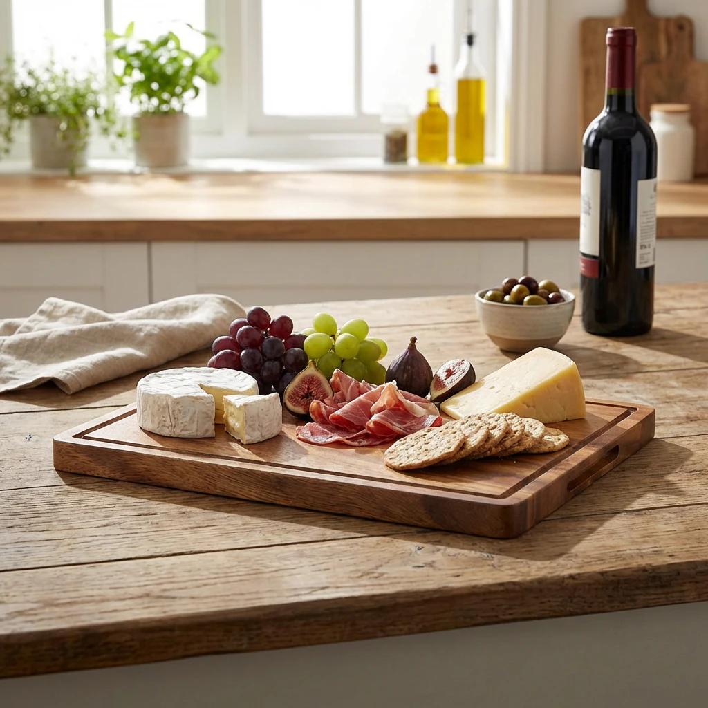 Genware Akazienholz Servierbrett 34 x 22 x 2 cm WSB3422 by Genware color Svart