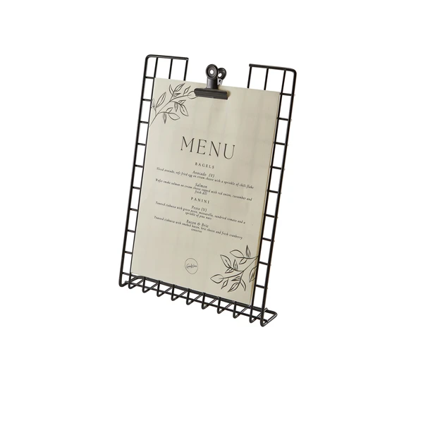 GenWare Black Wire A4 Menükartenhalter WMHA4BK by Genware color Svart