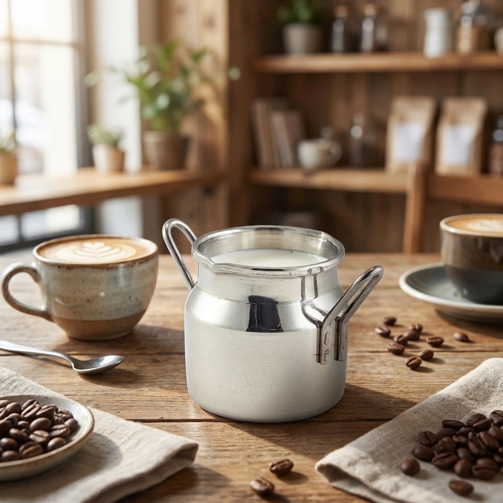 Mini-Milchkanne aus Edelstahl 2,5 oz MMC25 by Genware color Svart