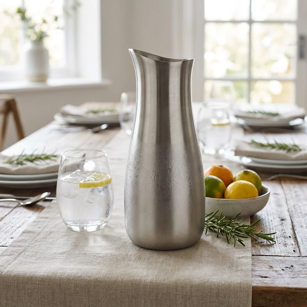 GenWare Griffloser geschwungener Wasserkrug 1,6L/56,3oz SWJHC160 by Genware color Svart