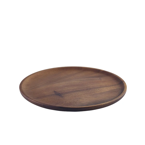 Akazienholz Servierteller 26 cm WSPL26 by Genware color Svart