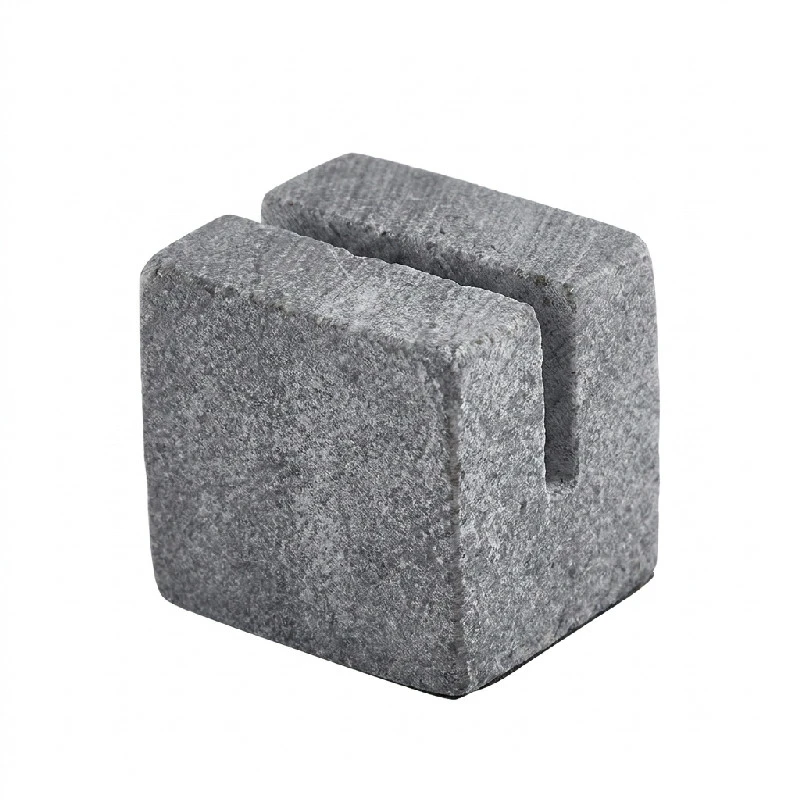 Schildhalter Grauer Marmor 3 x 2,5 x 2,5 cm MSH3G by Genware color Svart