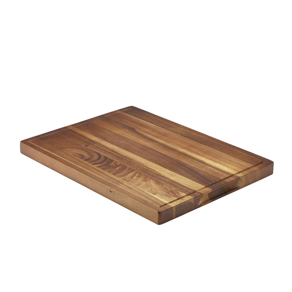 Acacia Wood Servierbrett 40 x 30 x 2,5 cm WSB4030 by Genware color Svart