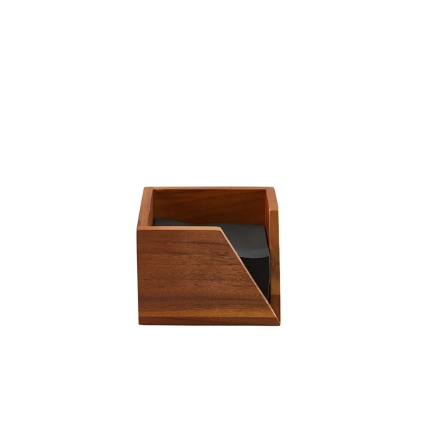 GenWare Serviettenhalter aus Akazienholz 14 x 10 cm WDSH14 by Genware color Svart