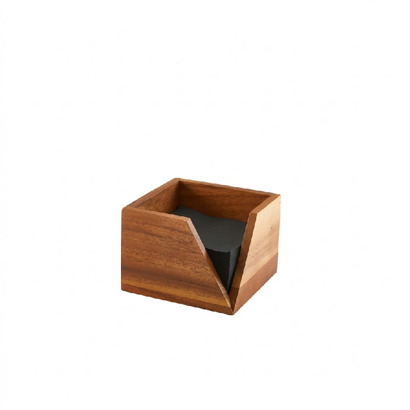 GenWare Serviettenhalter aus Akazienholz 14 x 10 cm WDSH14 by Genware color Svart