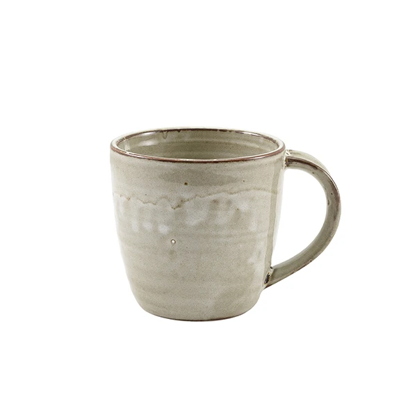Terra Porcelain Grey Becher 30 cl / 10,5 oz MUG-PG32 by Genware color Svart