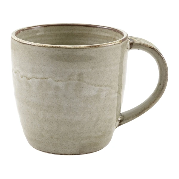 Terra Porcelain Grey Becher 30 cl / 10,5 oz MUG-PG32 by Genware color Svart