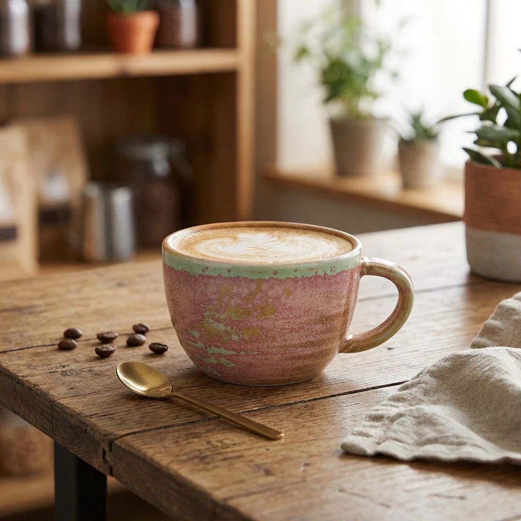 Terra Porcelain Rose Kaffeetasse 22 cl / 7,75 oz CUP-PRS23 by Genware color Svart