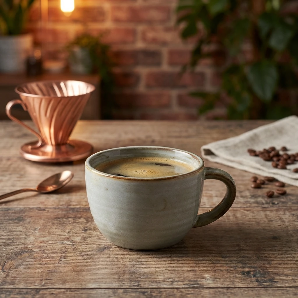 Terra Porcelain Grey Kaffeetasse 28,5 cl / 10 oz CUP-PG28 by Genware color Svart
