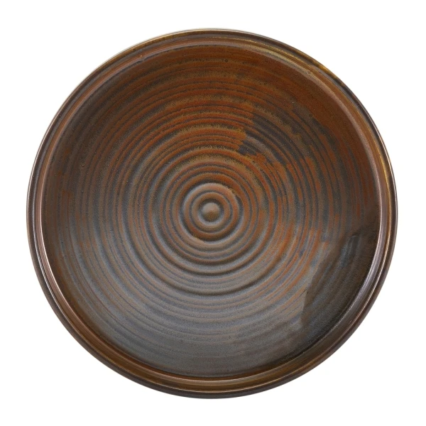 Terra Porcelain Rustic Kupfer Präsentationsteller 20,5 cm PR-PRC21 by Genware color Svart