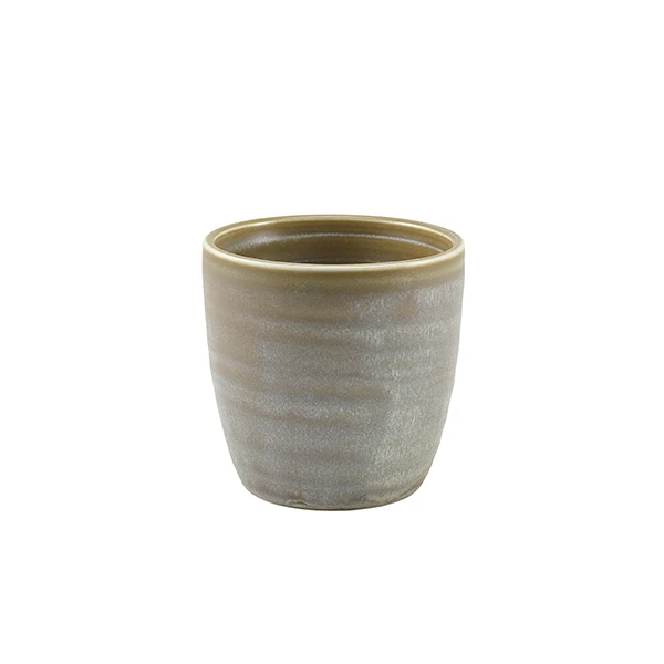 Terra Porcelain Matt Grau Pommes-Becher 30 cl / 10,5 oz CC-PMG32 by Genware color Svart