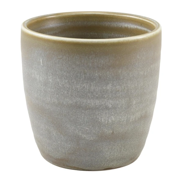 Terra Porcelain Matt Grau Pommes-Becher 30 cl / 10,5 oz CC-PMG32 by Genware color Svart