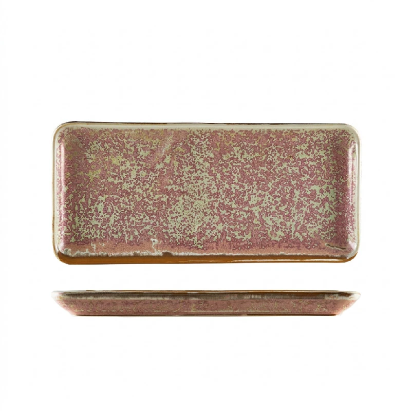 Terra Porcelain Rose Schmale rechteckige Platte 31 x 14 cm NR-PRS30 by Genware color Svart