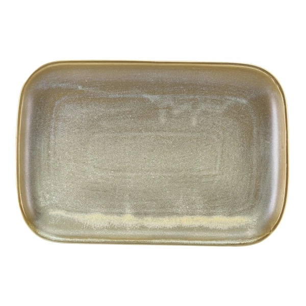Terra Porcelain Mattgrau rechteckiger Teller 34,5 x 23,5 cm RP-PMG34 by Genware color Svart