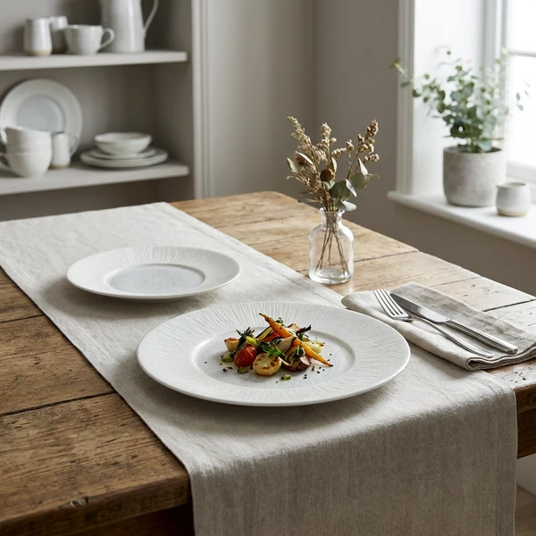 Incise Porcelain Lucine Fahnenteller 23 cm WP-PLC23 by Genware color Svart