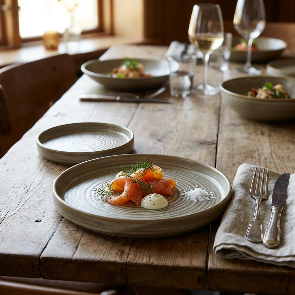 Terra Porcelain Mattgrau Präsentationsteller 18 cm PR-PMG18 by Genware color Svart