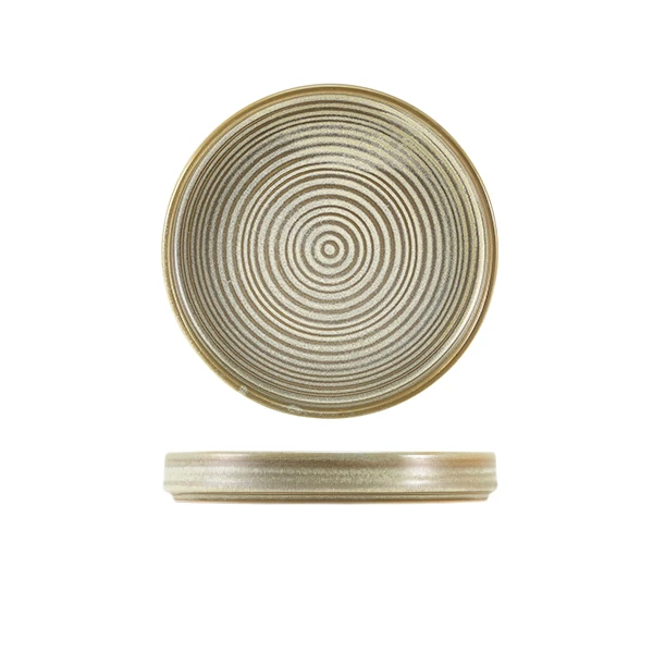 Terra Porcelain Mattgrau Präsentationsteller 18 cm PR-PMG18 by Genware color Svart