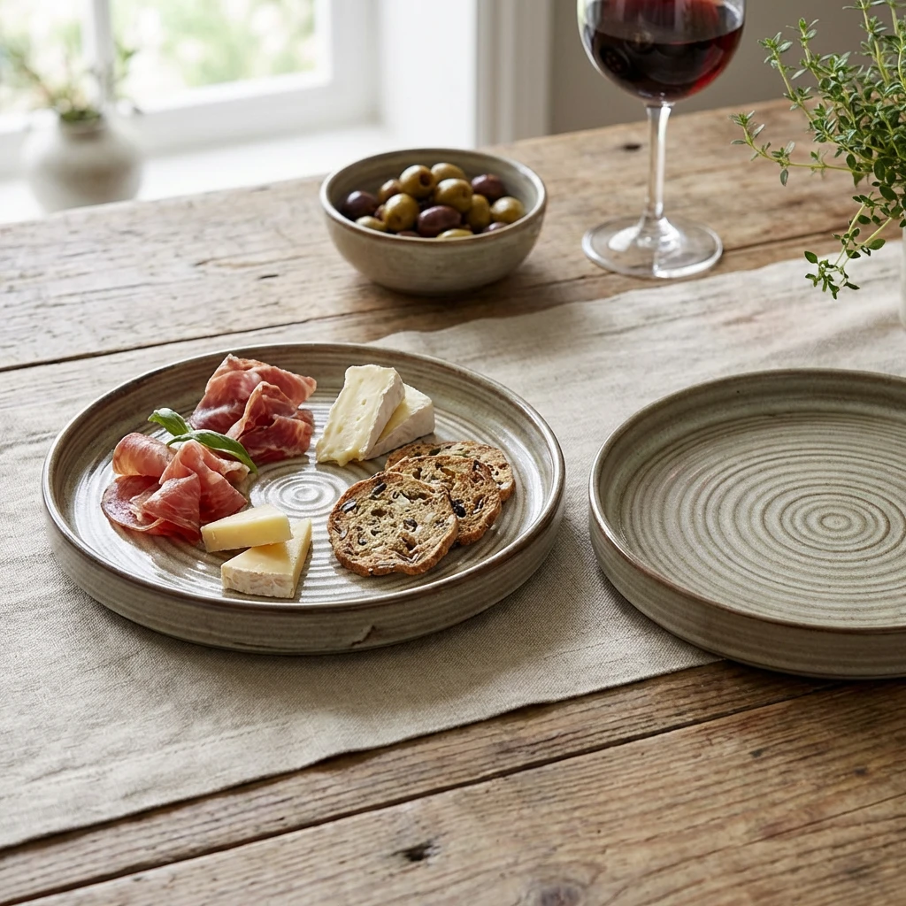 Terra Porcelain Grey Präsentationsteller 18 cm PR-PG18 by Genware color Svart
