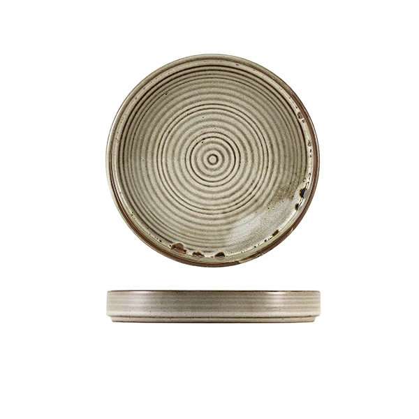 Terra Porcelain Grey Präsentationsteller 18 cm PR-PG18 by Genware color Svart