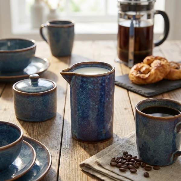 Terra Porcelain Aqua Blau Krug mit geraden Seiten 18 cl / 6,3 oz SJ-PBL18 by Genware color Svart