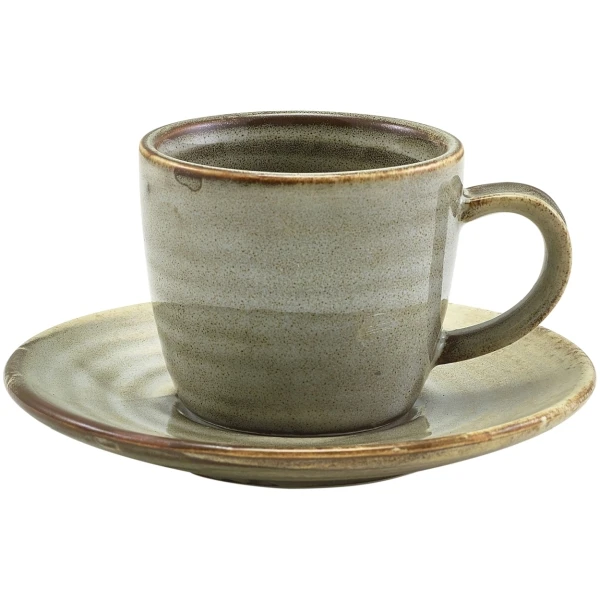 Terra Porcelain Grey Untertasse 11,5 cm SCR-PG11 by Genware color Svart