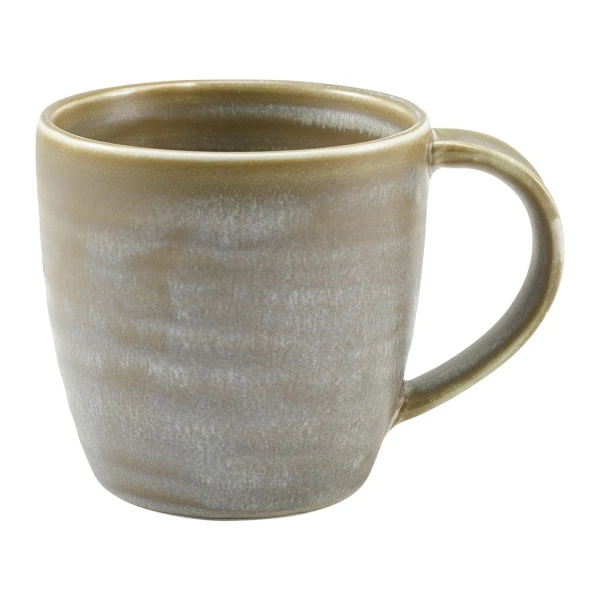 Terra Porcelain Becher Mattgrau 30cl/10,5oz MUG-PMG32 by Genware color Svart