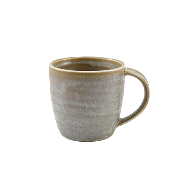 Terra Porcelain Becher Mattgrau 30cl/10,5oz MUG-PMG32 by Genware color Svart